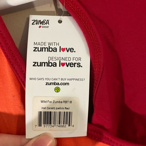 Zumba Orange/red/Yellow “Wild for Zumba” tank top - Picture 2 of 3